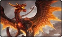 GamerMats Playmat - Red Crystal Dragon (Premium Black Stitched) - GamerMats Playmats - Playmats card