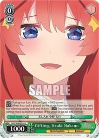 Gifting, Itsuki Nakano - The Quintessential Quintuplets 2 - Weiss Schwarz card
