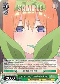 At a Loss, Yotsuba Nakano (SR) - The Quintessential Quintuplets 2 - Weiss Schwarz card