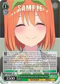 Reward for Meritorious Deeds, Yotsuba Nakano - The Quintessential Quintuplets 2 - Weiss Schwarz card