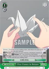 Five Cranes in Return - The Quintessential Quintuplets 2 - Weiss Schwarz card