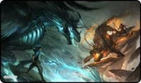 GamerMats Playmat - Mage Battle (Premium Black Stitched) - GamerMats Playmats - Playmats card