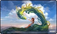 GamerMats Playmat - Kelpie with Girl (Premium White Stitched) - GamerMats Playmats - Playmats card