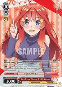 Gentle and Sincere, Itsuki Nakano (OFR) - The Quintessential Quintuplets 2 - Weiss Schwarz card