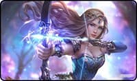 GamerMats Playmat - Female Archer (Premium Black Stitched) - GamerMats Playmats - Playmats card