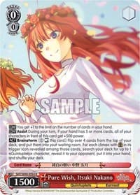 Pure Wish, Itsuki Nakano - The Quintessential Quintuplets 2 - Weiss Schwarz card