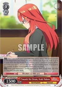 Towards Her Dream, Itsuki Nakano - The Quintessential Quintuplets 2 - Weiss Schwarz card