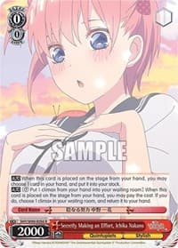 Secretly Making an Effort, Ichika Nakano - The Quintessential Quintuplets 2 - Weiss Schwarz card