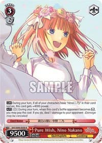 Pure Wish, Nino Nakano - The Quintessential Quintuplets 2 - Weiss Schwarz card