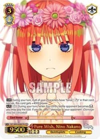 Pure Wish, Nino Nakano (HYR) - The Quintessential Quintuplets 2 - Weiss Schwarz card