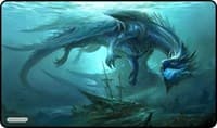 GamerMats Playmat - Dragon from the Depths (Premium White Stitched) - GamerMats Playmats - Playmats card