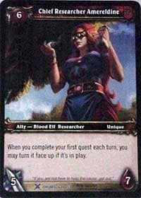 Chief Researcher Amereldine - Drums of War - WoW card