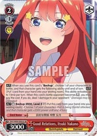 Good Relations, Itsuki Nakano (SR) - The Quintessential Quintuplets 2 - Weiss Schwarz card