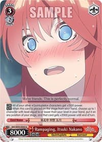 Rampaging, Itsuki Nakano - The Quintessential Quintuplets 2 - Weiss Schwarz card