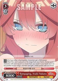 Rampaging, Itsuki Nakano (SR) - The Quintessential Quintuplets 2 - Weiss Schwarz card