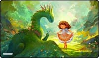 GamerMats Playmat - A Dragon and a Curtsy (Premium White Stitched) - GamerMats Playmats - Playmats card