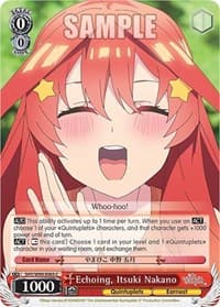 Echoing, Itsuki Nakano - The Quintessential Quintuplets 2 - Weiss Schwarz card