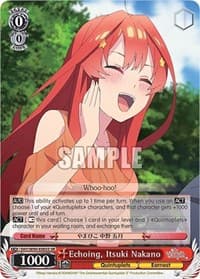 Echoing, Itsuki Nakano (SR) - The Quintessential Quintuplets 2 - Weiss Schwarz card