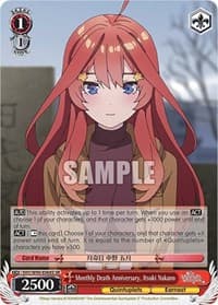 Monthly Death Anniversary, Itsuki Nakano (SR) - The Quintessential Quintuplets 2 - Weiss Schwarz card