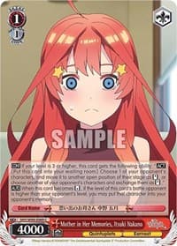 Mother in Her Memories, Itsuki Nakano - The Quintessential Quintuplets 2 - Weiss Schwarz card