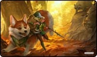 GamerMats Playmat - Corgi and Elf (Premium White Stitched) - GamerMats Playmats - Playmats card