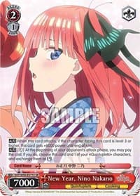 New Year, Nino Nakano (SR) - The Quintessential Quintuplets 2 - Weiss Schwarz card