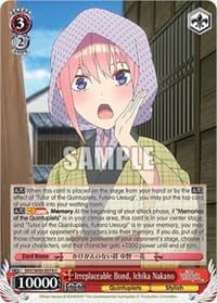 Irreplaceable Bond, Ichika Nakano - The Quintessential Quintuplets 2 - Weiss Schwarz card