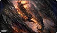 GamerMats Playmat - Black Crystal Dragon (Premium White Stitched) - GamerMats Playmats - Playmats card