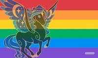 GamerMats Playmat - LGBTQ+ Pride Unicorn Flag - GamerMats Playmats - Playmats card