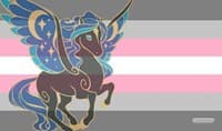 GamerMats Playmat - Demigirl Unicorn Flag (Premium White Stitched) - GamerMats Playmats - Playmats card