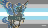 GamerMats Playmat - Demiboy Unicorn Flag (Premium White Stitched) - GamerMats Playmats - Playmats card