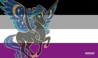 GamerMats Playmat - Asexual Unicorn Flag (Premium White Stitched) - GamerMats Playmats - Playmats card
