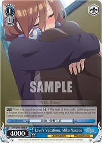 Love's Vexations, Miku Nakano - The Quintessential Quintuplets 2 - Weiss Schwarz card
