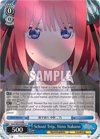 School Trip, Nino Nakano - The Quintessential Quintuplets 2 - Weiss Schwarz card