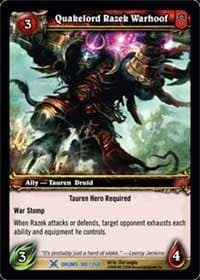 Quakelord Razek Warhoof - Drums of War - WoW card