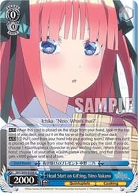 Head Start on Gifting, Nino Nakano - The Quintessential Quintuplets 2 - Weiss Schwarz card