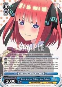 Head Start on Gifting, Nino Nakano (SR) - The Quintessential Quintuplets 2 - Weiss Schwarz card