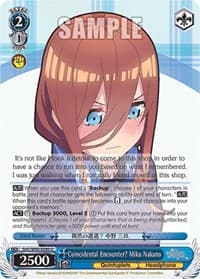 Coincidental Encounter? Miku Nakano - The Quintessential Quintuplets 2 - Weiss Schwarz card