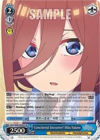 Coincidental Encounter? Miku Nakano (SR) - The Quintessential Quintuplets 2 - Weiss Schwarz card