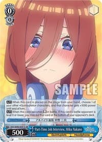Part-Time Job Interview, Miku Nakano (SR) - The Quintessential Quintuplets 2 - Weiss Schwarz card