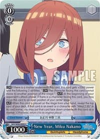 New Year, Miku Nakano - The Quintessential Quintuplets 2 - Weiss Schwarz card