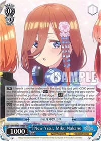 New Year, Miku Nakano (SR) - The Quintessential Quintuplets 2 - Weiss Schwarz card