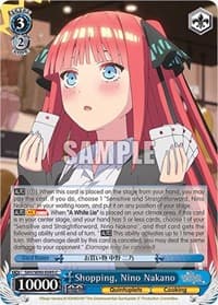 Shopping, Nino Nakano - The Quintessential Quintuplets 2 - Weiss Schwarz card