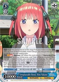 Irreplaceable Bond, Nino Nakano - The Quintessential Quintuplets 2 - Weiss Schwarz card
