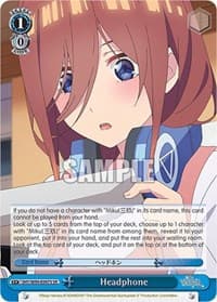 Headphone (SR) - The Quintessential Quintuplets 2 - Weiss Schwarz card