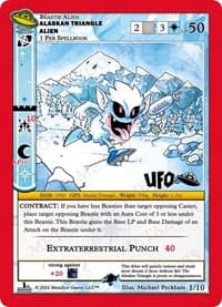 Alaskan Triangle Alien - UFO: First Edition Release Event Deck - MetaZoo card