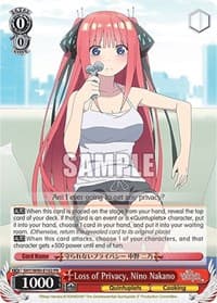 Loss of Privacy, Nino Nakano - The Quintessential Quintuplets 2 - Weiss Schwarz card