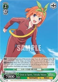 Great at Sports, Yotsuba Nakano - The Quintessential Quintuplets 2 - Weiss Schwarz card