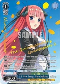 A New Story, Nino Nakano (Foil) - The Quintessential Quintuplets 2 - Weiss Schwarz card
