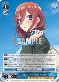 A New Story, Miku Nakano - The Quintessential Quintuplets 2 - Weiss Schwarz card